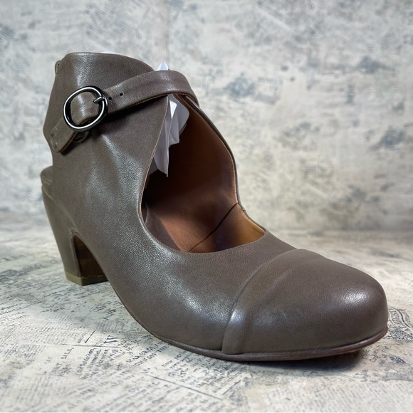 PEPE MONJO ARGILA Brown Leather Ankle Strap Heel Shoes - Picture 2 of 12